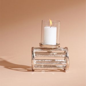 Silver Bark Candle Holder - Single