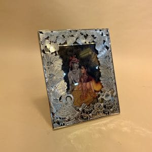 Radha Krishna Silver Photoframe