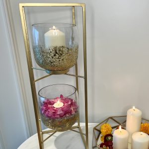 2 Bowl Candle Stand